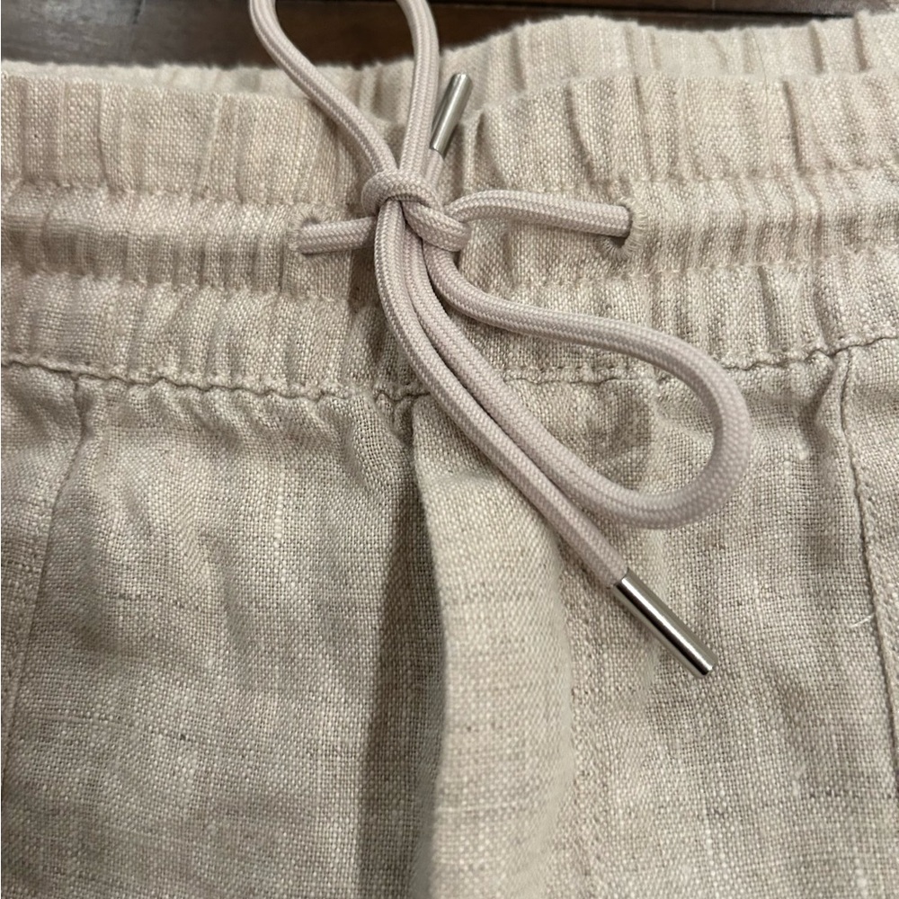 Athleta Tan Retreat Linen High Rise Jogger Pants size Medium Tall Style 851026 - Picture 12 of 12